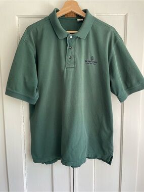Four Seasons Resort Embroidered Polo in Sage Green 100% Mercearized Cotton Mens